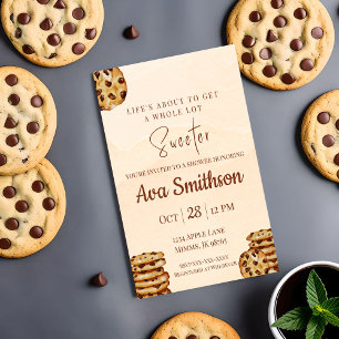 Chocolade Chip Cookie Baby Shower Uitnodiging
