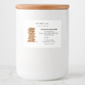 Chocolade chip cookie Bakkerij Voedselcontainer Etiket (Voorkant)