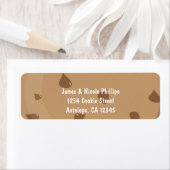 Chocolade Chip Cookie Birthday-adreslabel Etiket (Insitu)