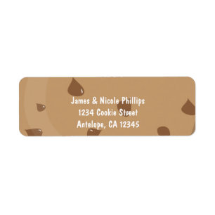 Chocolade Chip Cookie Birthday-adreslabel Etiket