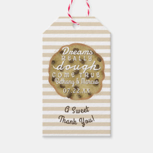 Chocolade Chip Cookie Bruiloft Treats Dromen Deeg Cadeaulabel