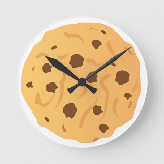 Chocolade Chip Cookie Clock Ronde Klok (Voorkant)