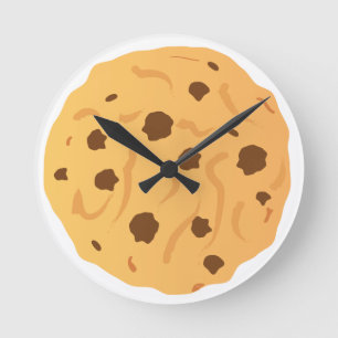 Chocolade Chip Cookie Clock Ronde Klok