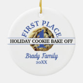 Chocolade Chip Cookie Contest First Place Winner Keramisch Ornament (Achterkant)