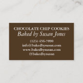 Chocolade Chip Cookie Cookie Cookies, gebak van ba Visitekaartje (Achterkant)
