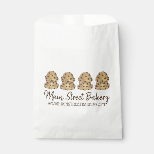 Chocolade Chip Cookie Deeg Bakkerij Bakverkoop Bedankzakje (Voorkant)