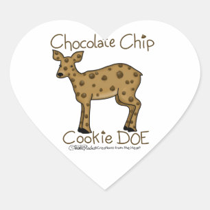 Chocolade Chip Cookie Doe Hart Sticker
