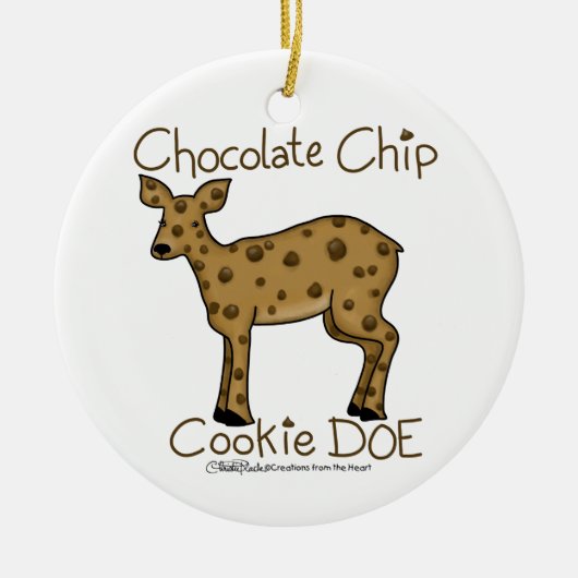 Chocolade Chip Cookie Doe Keramisch Ornament (Voorkant)