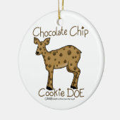 Chocolade Chip Cookie Doe Keramisch Ornament (Links)