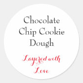 Chocolade Chip Cookie Dough label (Voorkant)