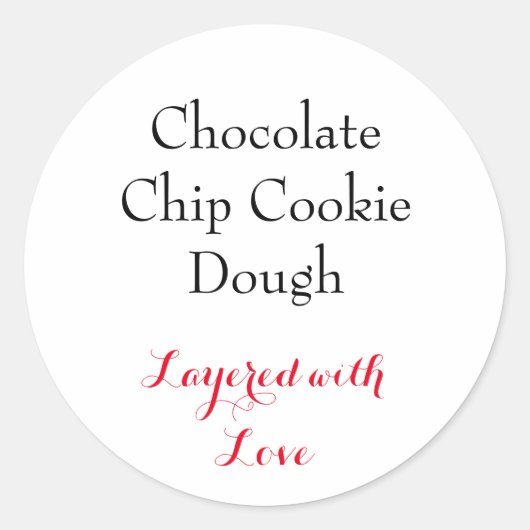 Chocolade Chip Cookie Dough label (Voorkant)