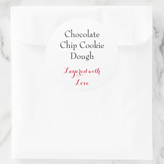 Chocolade Chip Cookie Dough label (Tas)