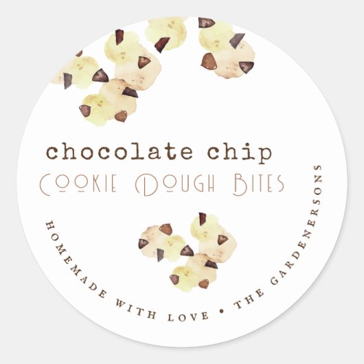 Chocolade Chip Cookie Dough Ronde Sticker (Voorkant)