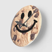 Chocolade chip Cookie Face Clock Ronde Klok (Hoek)