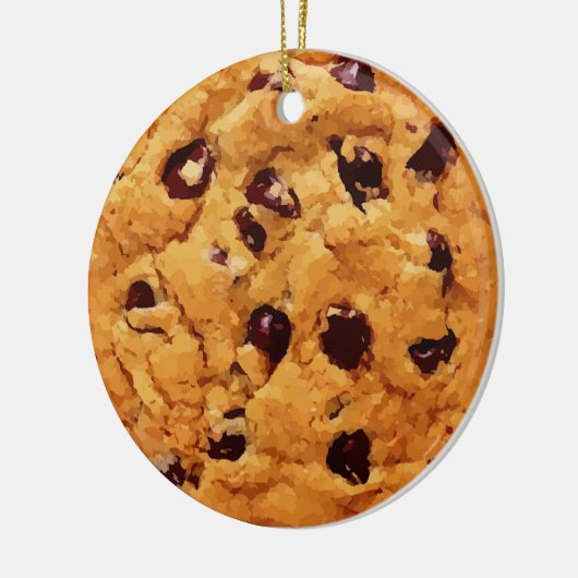 Chocolade Chip Cookie Gepersonaliseerde Kerst Keramisch Ornament (Links)