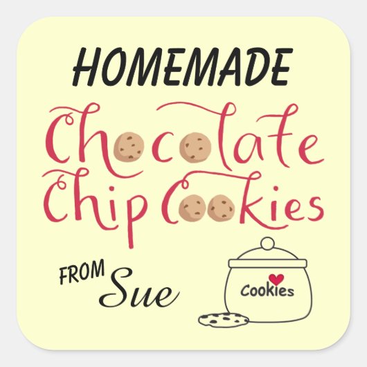Chocolade Chip Cookie Gift Stickers (Voorkant)