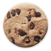 Chocolade Chip Cookie grappig foodie 2D grafisch Keramische Knop (Voorkant)