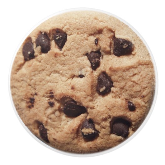 Chocolade Chip Cookie grappig foodie 2D grafisch Keramische Knop (Voorkant)