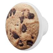 Chocolade Chip Cookie grappig foodie 2D grafisch Keramische Knop (Rechts)