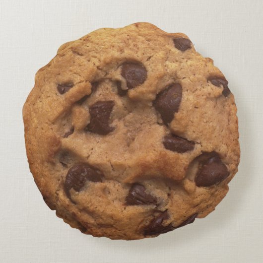 Chocolade Chip Cookie Grappige look Rond Kussen (Achterkant)
