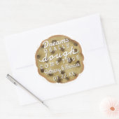 Chocolade Chip Cookie Huwelijksgunsten Dromen Deeg Ronde Sticker (Envelop)