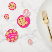 Chocolade Chip Cookie Kinder 1e verjaardag Pink Confetti (Groep)