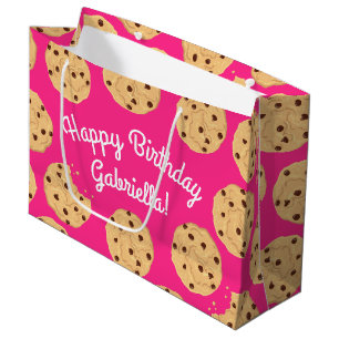 Chocolade Chip Cookie Kinder 1e verjaardag Pink Groot Cadeauzakje