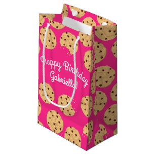 Chocolade Chip Cookie Kinder 1e verjaardag Pink Klein Cadeauzakje