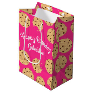 Chocolade Chip Cookie Kinder 1e verjaardag Pink Medium Cadeauzakje