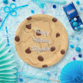 Chocolade Chip Cookie Kinder 1e verjaardag Pink Papieren Bordje (Feest)