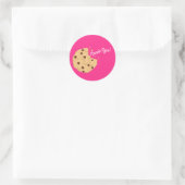 Chocolade Chip Cookie Kinder 1e verjaardag Pink Ronde Sticker (Tas)
