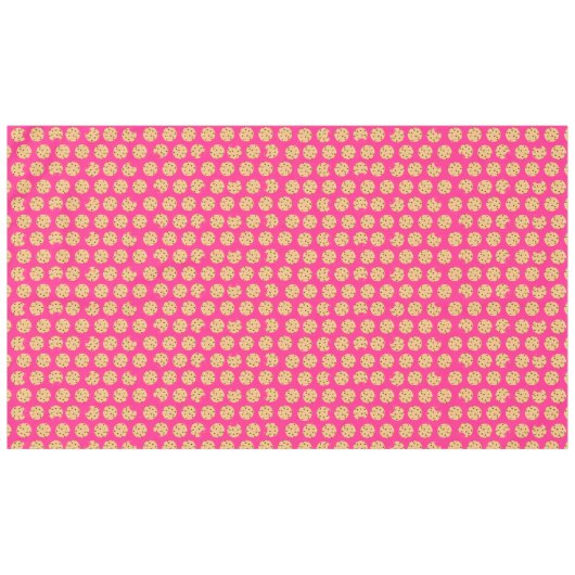 Chocolade Chip Cookie Kinder 1e verjaardag Pink Tafelkleed (Voorkant (Horizontaal))