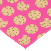 Chocolade Chip Cookie Kinder 1e verjaardag Pink Tafelkleed (Gekanteld)