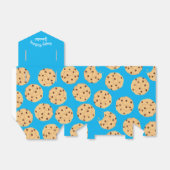 Chocolade Chip Cookie Kinder 1ste verjaardag Blauw Bedankdoosjes (Uitgevouwen)