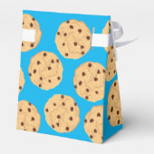 Chocolade Chip Cookie Kinder 1ste verjaardag Blauw Bedankdoosjes (Achterkant)