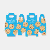 Chocolade Chip Cookie Kinder 1ste verjaardag Blauw Bedankdoosjes (Uitgevouwen)