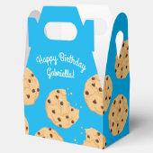 Chocolade Chip Cookie Kinder 1ste verjaardag Blauw Bedankdoosjes (Geopend)
