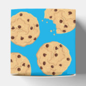 Chocolade Chip Cookie Kinder 1ste verjaardag Blauw Bedankdoosjes (Bovenkant)