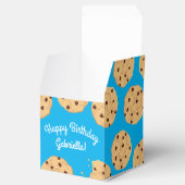 Chocolade Chip Cookie Kinder 1ste verjaardag Blauw Bedankdoosjes (Geopend)