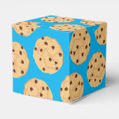 Chocolade Chip Cookie Kinder 1ste verjaardag Blauw Bedankdoosjes (Achterkant)