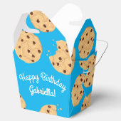 Chocolade Chip Cookie Kinder 1ste verjaardag Blauw Bedankdoosjes (Geopend)