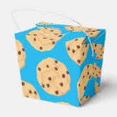 Chocolade Chip Cookie Kinder 1ste verjaardag Blauw Bedankdoosjes (Achterkant)