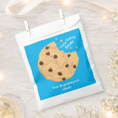 Chocolade Chip Cookie Kinder 1ste verjaardag Blauw Bedankzakje (Geknipt)