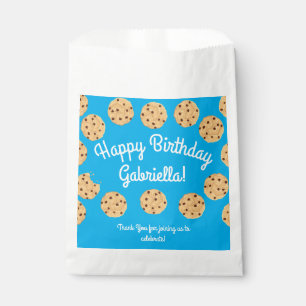 Chocolade Chip Cookie Kinder 1ste verjaardag Blauw Bedankzakje