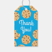 Chocolade Chip Cookie Kinder 1ste verjaardag Blauw Cadeaulabel (Voorkant)