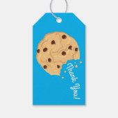 Chocolade Chip Cookie Kinder 1ste verjaardag Blauw Cadeaulabel (Voorkant)
