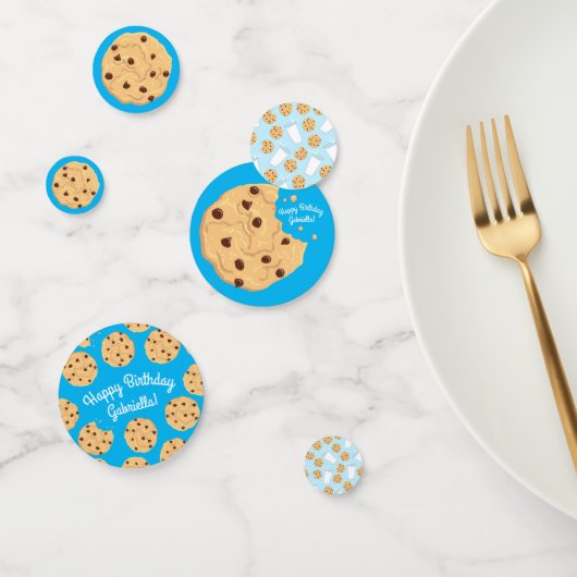 Chocolade Chip Cookie Kinder 1ste verjaardag Blauw Confetti (Groep)