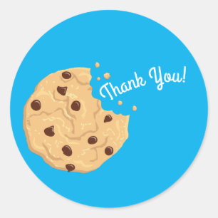 Chocolade Chip Cookie Kinder 1ste verjaardag Blauw Ronde Sticker