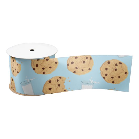 Chocolade Chip Cookie Kinder 1ste verjaardag Blauw Satijnen Lint (Spoel)