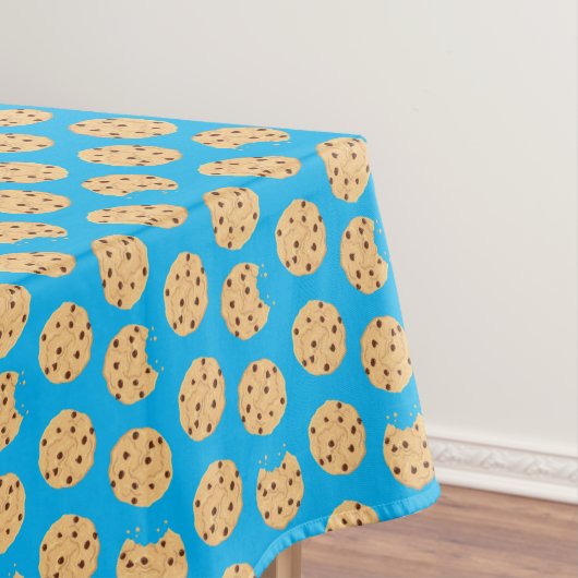 Chocolade Chip Cookie Kinder 1ste verjaardag Blauw Tafelkleed (Voorbeeld)